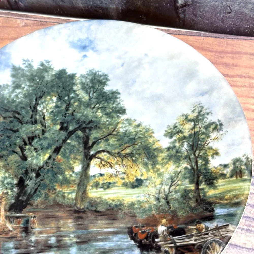 Golden Crown E&R 1886 Plate “The Hay Wain” by John‎ Constable. Bavaria Germany
